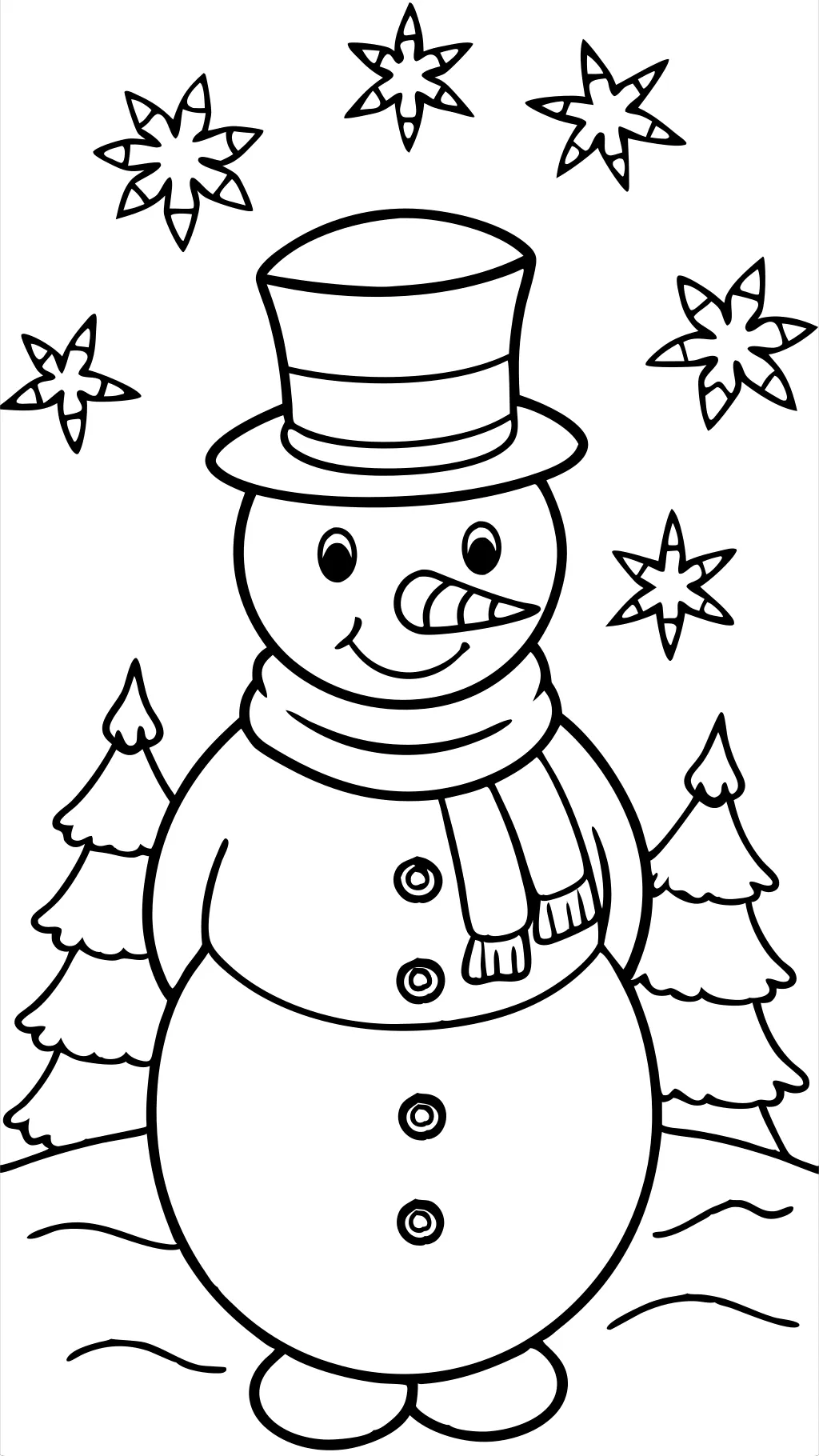 snowman coloring page